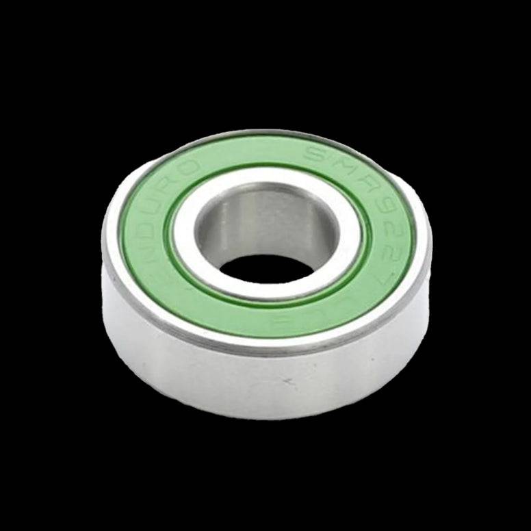 Enduro Bearings SMR 9227 LLB stainless steel angular contact bearing, 9x22x7mm, for bike bottom brackets, metal component with precision parts.