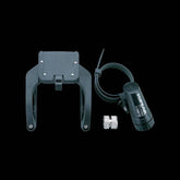 Topeak Fit Kit V10 Wireless black cycling accessory with mounts and spares, shown with various mounting components.