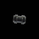 Cane Creek Double Barrel damper mounting hardware for rear shock, showing metal components and mounting brackets.