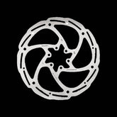 Jagwire Basics BR1 6-bolt disc rotor with T25 mounting hardware for reliable mountain bike or road bike braking.