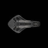 Fizik Transiro Aeris Adaptive R3 short-distance triathlon and time trial saddle in black, designed for aerodynamic cycling comfort.