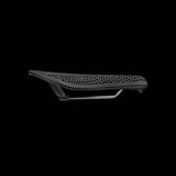 Fizik Transiro Aeris Adaptive R3 short-distance saddle in black, designed for triathlon and time trial cycling components.