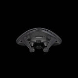 Fizik Transiro Aeris Adaptive R1 triathlon saddle in black, designed for short-distance time trial cycling.
