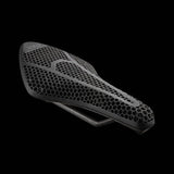 Fizik Transiro Aeris Adaptive R1 triathlon saddle in black, designed for short-distance time trial cycling.