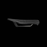 Fizik Transiro Aeris Adaptive R3 long-distance triathlon saddle in black, designed for comfort and performance in cycling components.