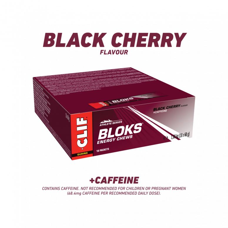 Clif Blok Energy Chews in an 18-pack, orange and fruit-flavored chewable supplements, designed for quick energy during activity.