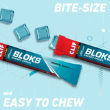 Clif Blok Energy Chews in 18-pack, chewy sports nutrition accessories for quick energy during physical activity.