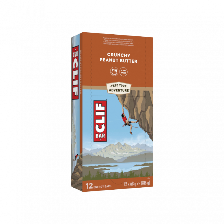 Clif Bar 12-pack, energy snack bars from Clif, with assorted flavors, shown in a multi-pack arrangement.