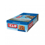 Clif Clif Bar 12-pack of energy bars, with assorted flavors, in a clear view showcasing the packaging and branding.
