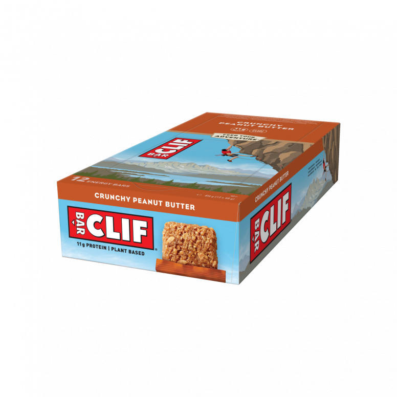 Clif Bar 12-pack of energy snack bars, showing assorted flavors and packaging from the Clif brand.