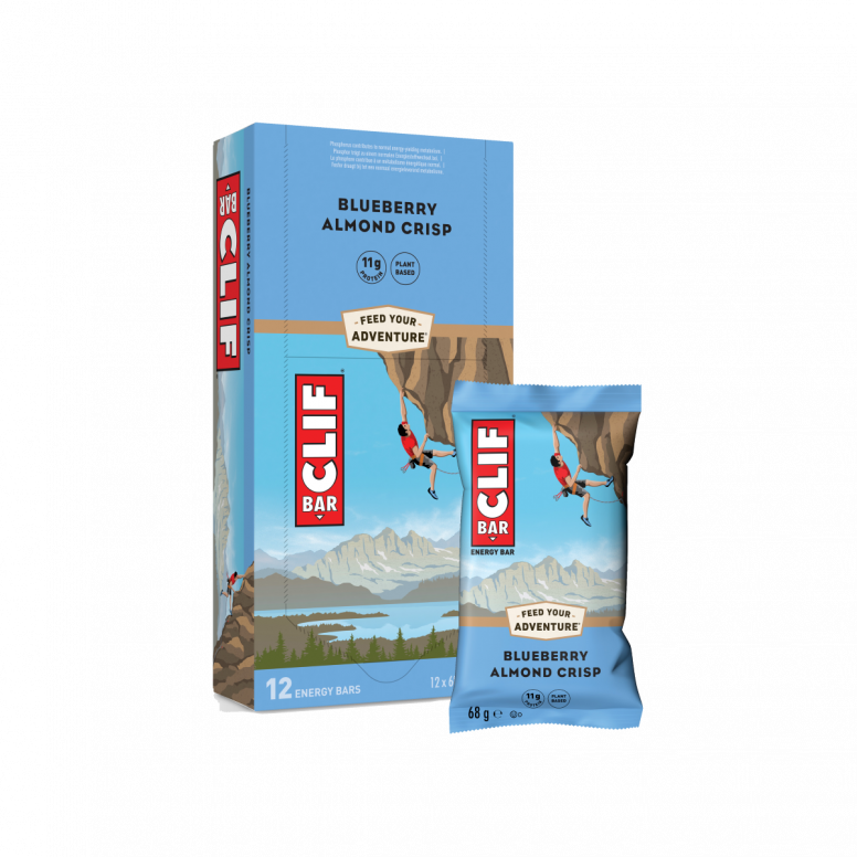 Clif Bar 12-pack of energy bars from Clif, with assorted flavors and nutritious ingredients, ideal for on-the-go snacking.