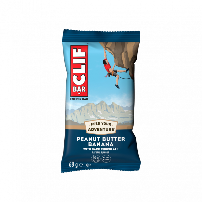 Clif Bar 12-pack of energy bars in colorful packaging, ideal for quick nutrition and outdoor activities.