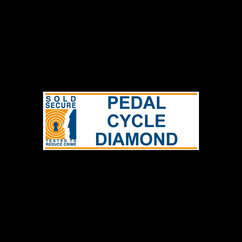 OnGuard RockSolid 8590 Diamond Secured by Design black and yellow bicycle lock with heavy-duty steel chain and protective covering.