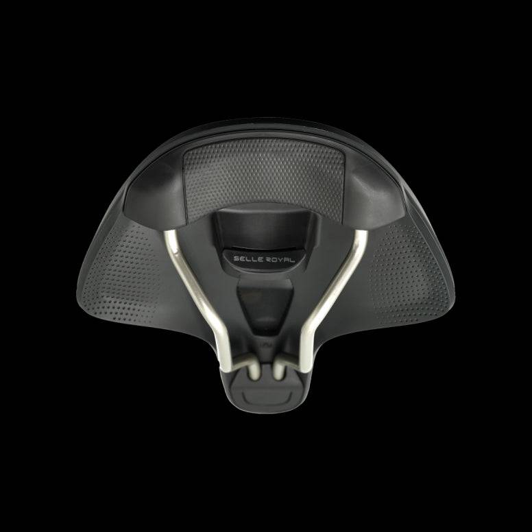 Selle Royal On Open E-Bike saddle with Royalgel™ comfort and waterproof design, featuring ergonomic shape and durable materials.
