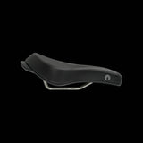 Selle Royal On Open E-Bike saddle with Royalgel™ comfort and waterproof design, showing a close-up of the saddle's padding and waterproof cover.