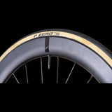 Pirelli P ZERO Race TLR RS tubeless ready road tyre with SpeedCORE SmartEVO2 technology, shown in a close-up view.