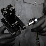 Cane Creek eeSilk Stem Service Tool in black for stem axle and bushing maintenance, used in bike workshop settings.