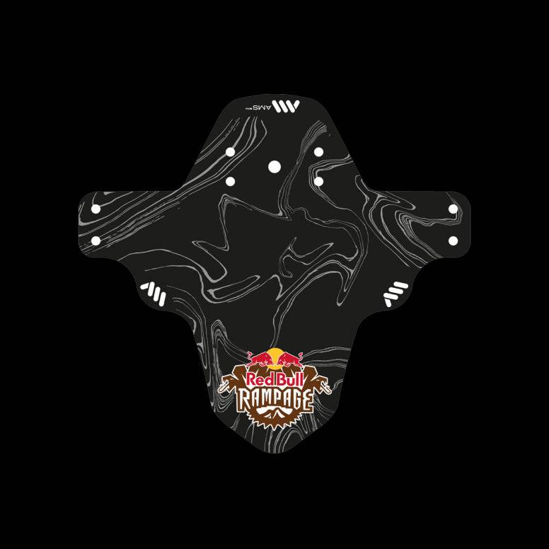 All Mountain Style Red Bull Rampage Ridgeline mud guard for mountain bikes, lightweight plastic accessory with logo design.