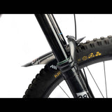 All Mountain Style Red Bull Rampage Ridgeline mud guard for mountain bikes, featuring durable plastic with red and black design.