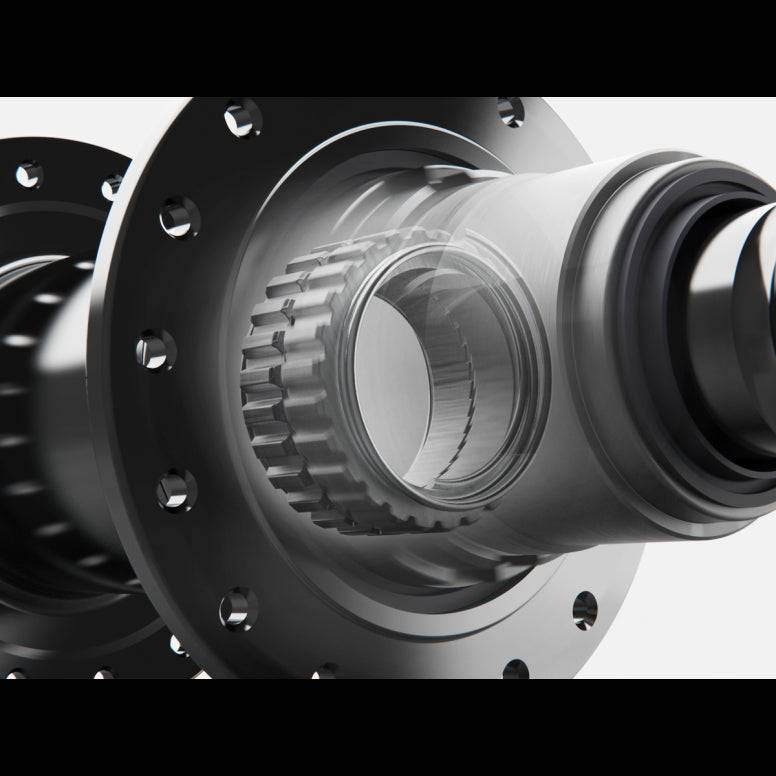 Crankbrothers Synthesis Carbon Ratchet rear wheel for e-MTB with tubeless-ready hub, lightweight and durable mountain bike component.