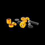 Enduro Bearings BRT-040 black and gold workshop tool kit for bearing removal and installation, featuring multiple tools and hardware.
