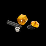 Enduro Bearings BRT-040 workshop tool kit in black and gold for bearing removal and installation, including BB and hub tools.