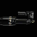 Cane Creek G2 Kitsuma Air Shock for downhill mountain bike, adjustable suspension component, shown in a close-up image.
