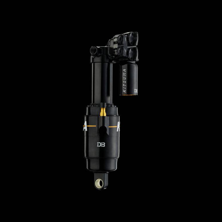 Cane Creek G2 Kitsuma Air Trunnion Shock for downhill mountain bike suspension, showing adjustable components and air valve.