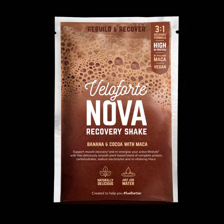Veloforte protein shakes in vegan and whey options, showing bottles of low-calorie, gut health, and recovery supplements.