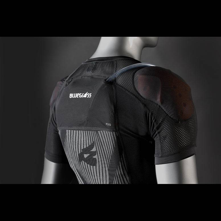 Bluegrass Armour B&S D3O® back and side protection body armor with breathable mesh for motorcycle riding safety.