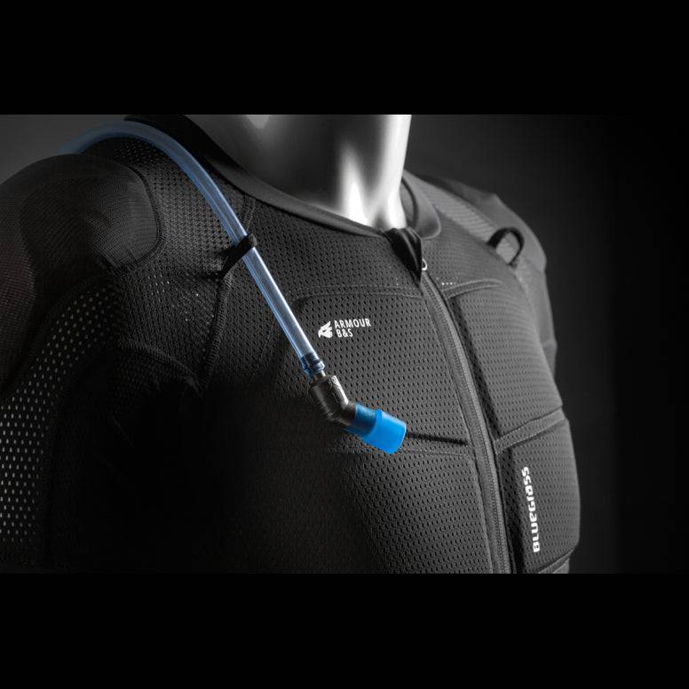 Bluegrass Armour B&S D3O® back and side protection body armor with breathable mesh fabric for riding safety and comfort.
