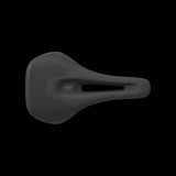 Ergon SR Allroad women's saddle for gravel racing, training, and bikepacking, shown mounted on a bicycle seat post.