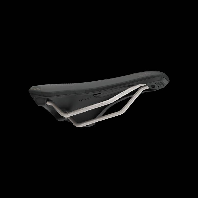 Ergon SR Allroad Comp Women gravel bike saddle showing ergonomic design and comfortable padding for cycling.