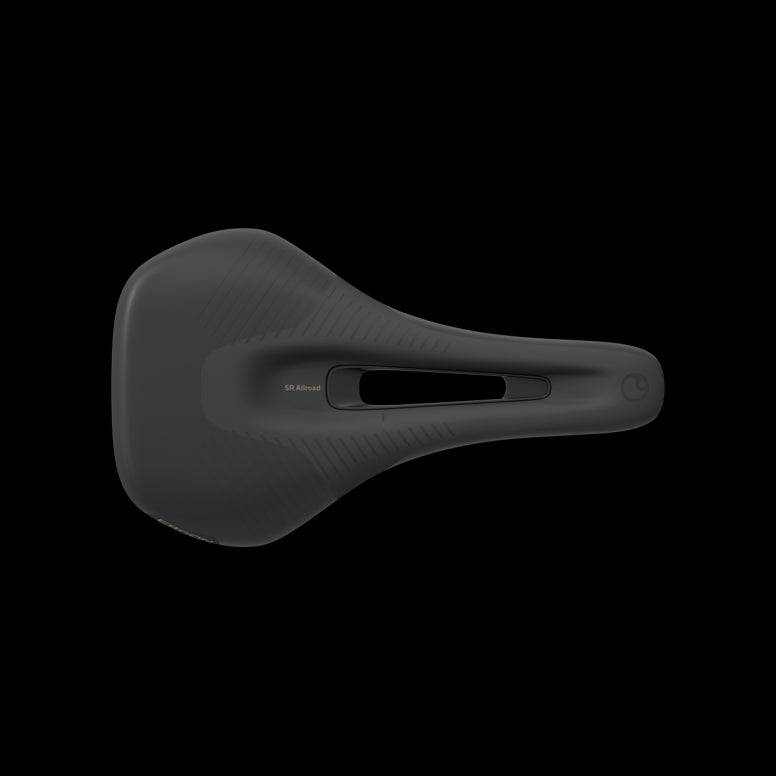 Ergon SR Allroad Pro Carbon women's bike saddle for gravel, road, and bikepacking, featuring lightweight carbon rails and ergonomic design.