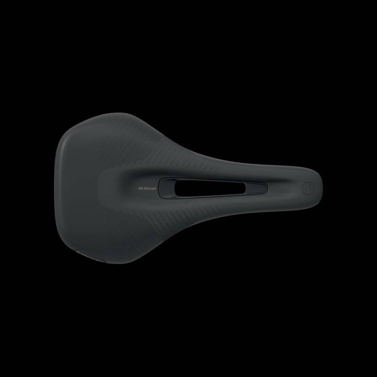 Ergon SR Allroad Pro Carbon women's bike saddle for gravel, road, and bikepacking, featuring lightweight carbon construction and ergonomic design.