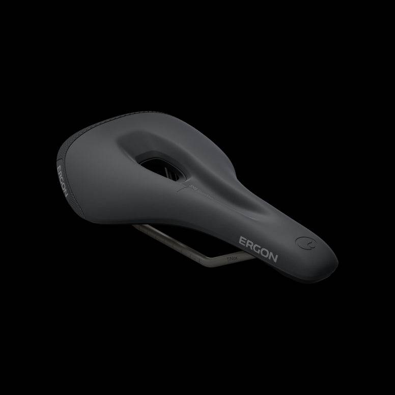 Ergon SMS Sport Men mountain bike saddle with ergonomic design, ideal for MTB and e-MTB riding, shown in the image.