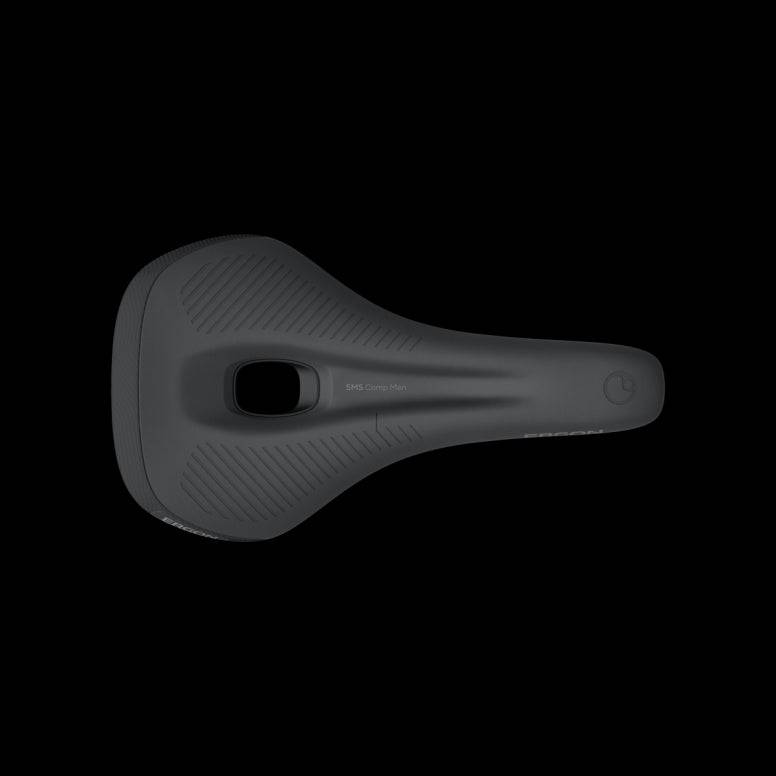 Ergon SMS Comp men's mountain bike saddle, lightweight ergonomic design with comfortable padding, suited for off-road cycling.