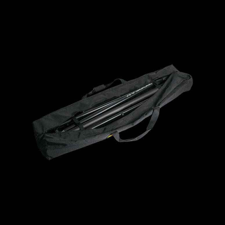 Black Topeak Rally Stand Carry Bag for Rally A-Type workshop stand, made from durable material for secure storage.
