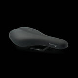 Selle Royal Explora Junior bike saddle with waterproof cover, comfortable design, and clip system for children's bicycles.