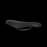 Selle Royal Explora Junior bike saddle with waterproof cover, cushioned seat, and clip system for comfortable cycling.