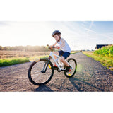 Selle Royal Explora Junior bike saddle with waterproof cover, comfort padding, and clip system for children's bicycles.