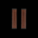 Brooks Willow leather bike grips, 130mm clampless urban handlebar grips for bicycles, made of high-quality leather.