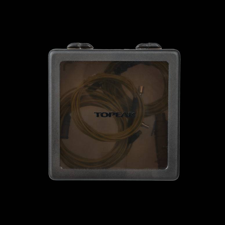 Topeak Internal Cable Routing Set for bike frame cable management, silver, designed for seamless internal wiring installation.