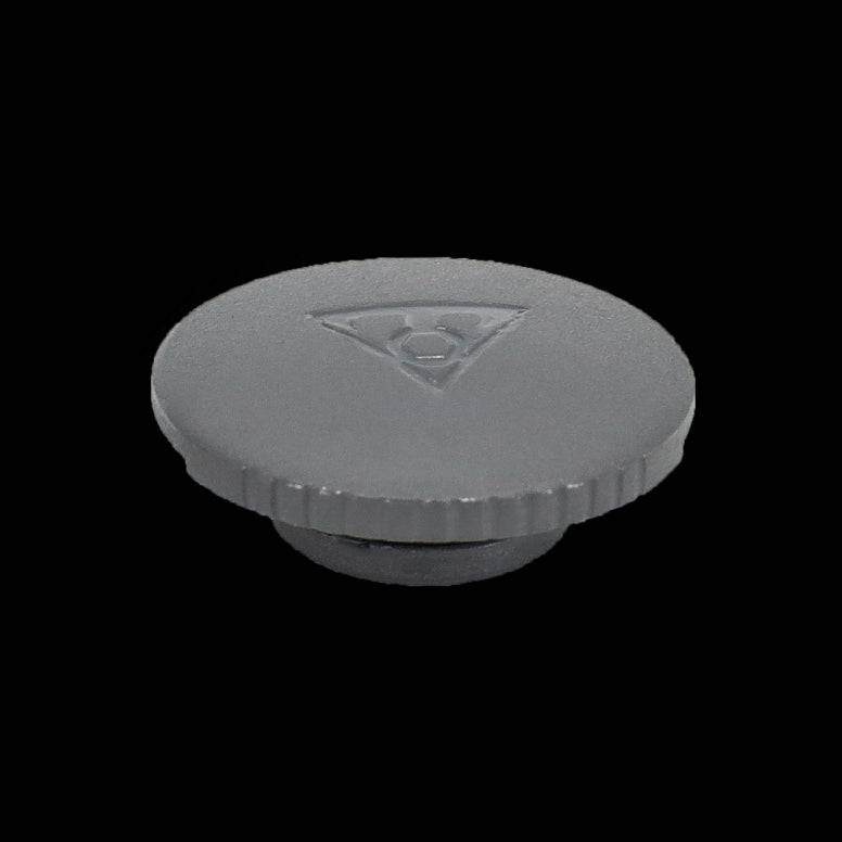 Topeak PCT Cap for Race Rocket Series Pumps, black Presta valve core tool accessory, designed for bike pump maintenance.