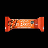 Veloforte gluten-free vegan energy bar with plant-based protein and carbs, showing the bar’s packaging and ingredients.