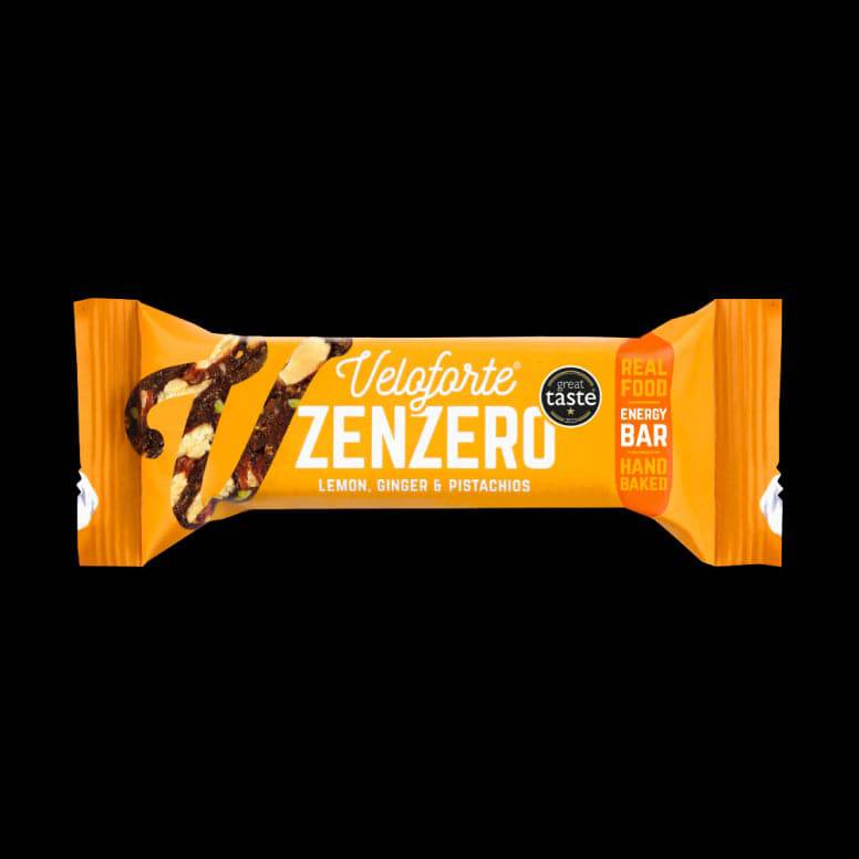 Veloforte gluten-free vegan energy bars with plant-based protein and carbs, displayed on a neutral background.