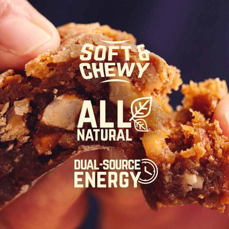 Veloforte gluten-free vegan energy bar with plant-based protein and carbs, showing the bar wrapped in eco-friendly packaging.