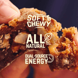 Veloforte gluten-free vegan energy bar with plant-based protein and carbs, showing the bar wrapped in eco-friendly packaging.