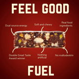 Veloforte gluten-free vegan energy bar with plant-based protein and carbs, showing the bar wrapped in natural packaging.
