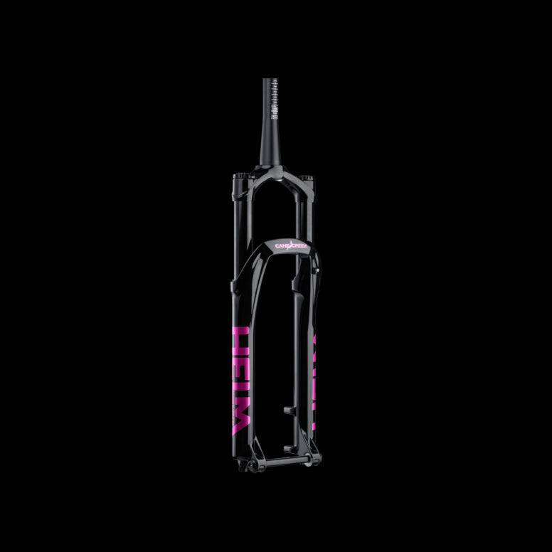 Cane Creek Helm MKII brushed pink sticker kit for rear shock components and accessories, featuring colorful branding and design details.